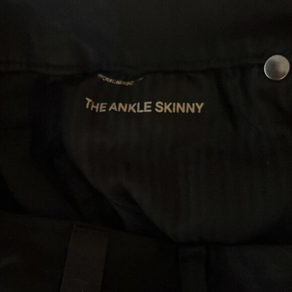 7 For All Mankind Ankle Skinny Jeans- Black Size 24 - Picture 9 of 10